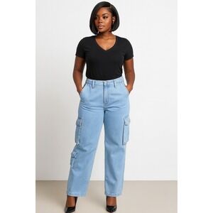 Universal Thread Light Blue Wide Leg Jeans with pockets